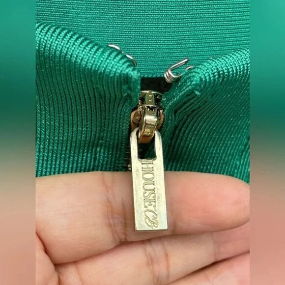 House of CB Caltina Bandage Mesh Bardot Cut out Mini Dress Size Small - Picture 12 of 13